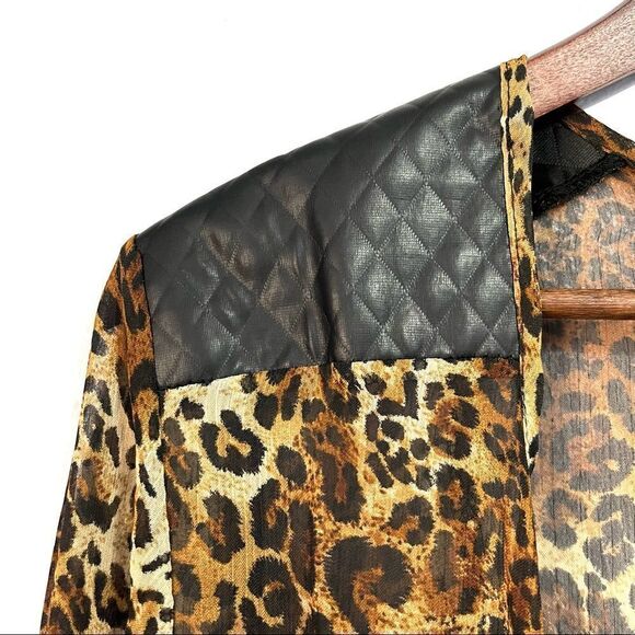 NWOT Blue Note Women’s Leopard Print Top Plus Size XL - Picture 6 of 8